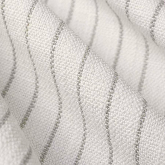Pinch Pleat Drapery in Sand Dollar Stripes