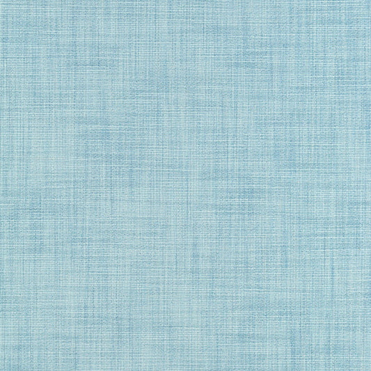 Flat Roman Shade in Woven Cotton - Sky Blue