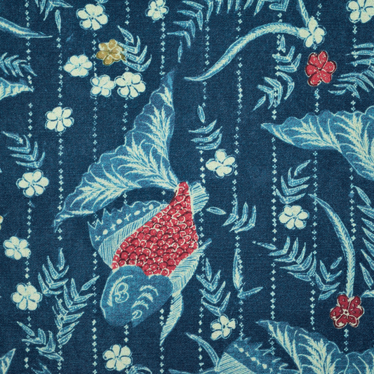 Pinch Pleat Cafe Curtains in Koi Pond - Blue