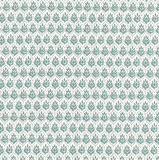 Throw Pillow in Leaf Me Alone - Minty Blue