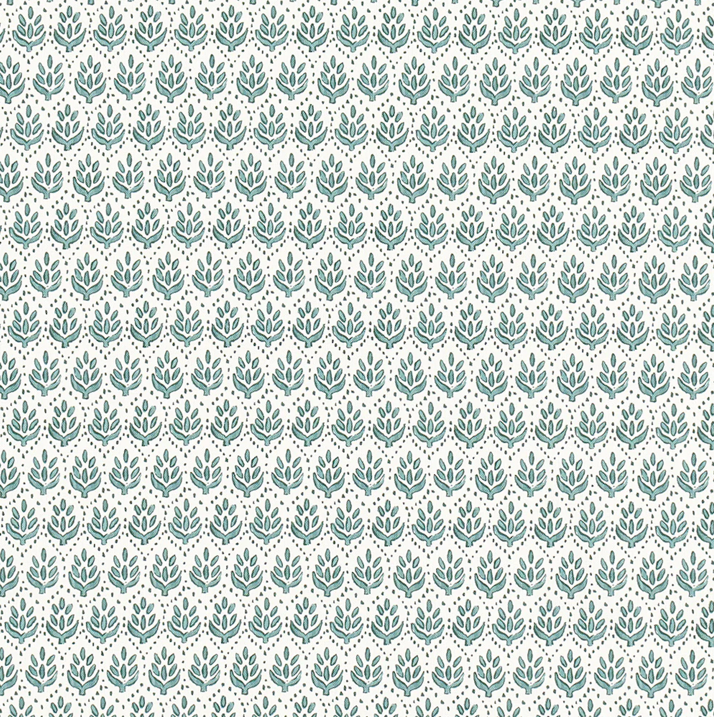 Circular Throw Pillow in Leaf Me Alone Minty Blue