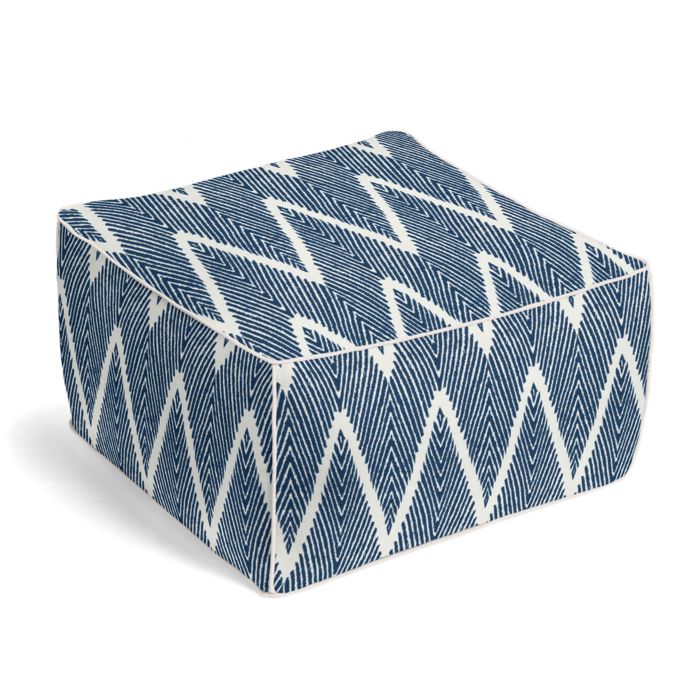 Square Pouf in Bali - Denim