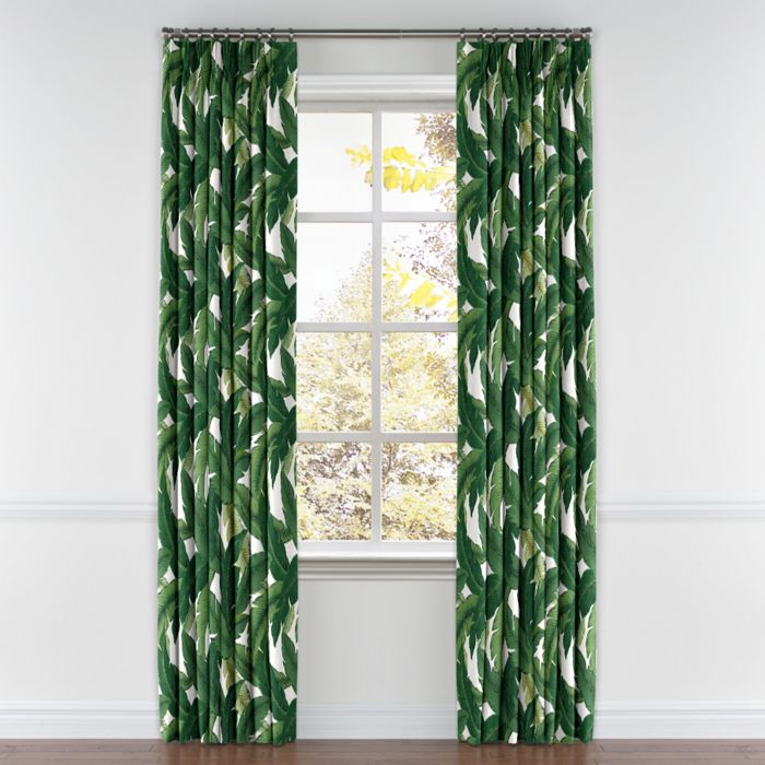 Pinch Pleat Drapery in Be Leaf It - Palm