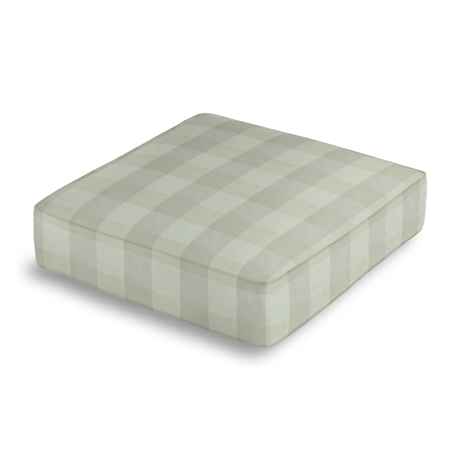 Box Floor Pillow in Foxy Plaid - Dune