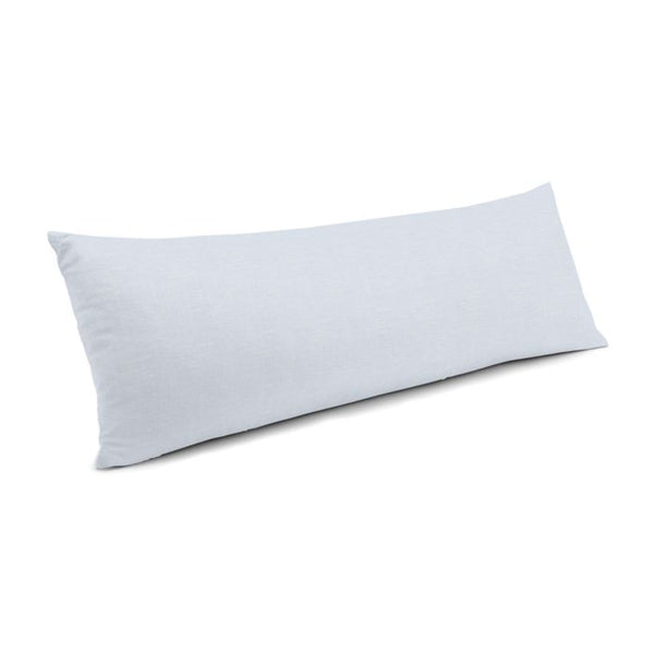 Shades of Aqua Linen Lumbar Bed Pillow, Decorative Pillows