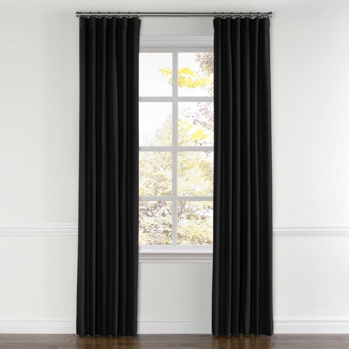 Convertible Drapery in Classic Linen - Black