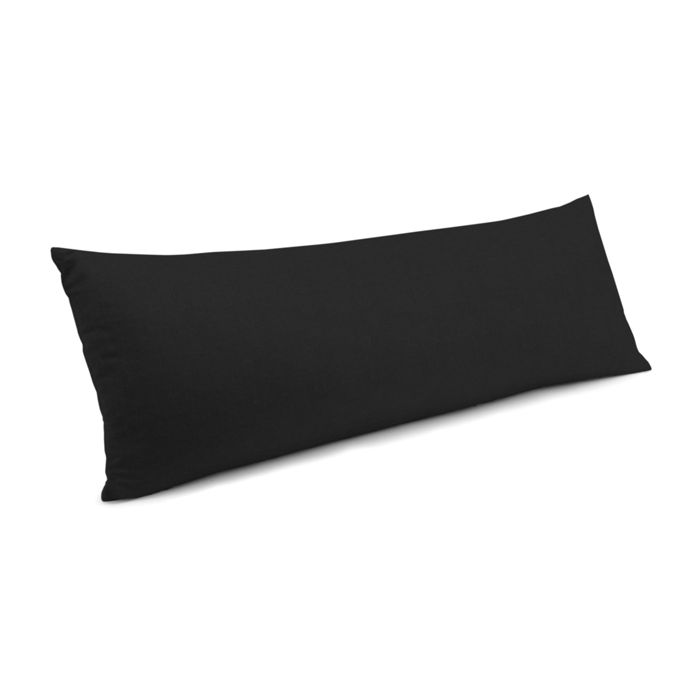 Large Lumbar Pillow in Classic Linen - Black