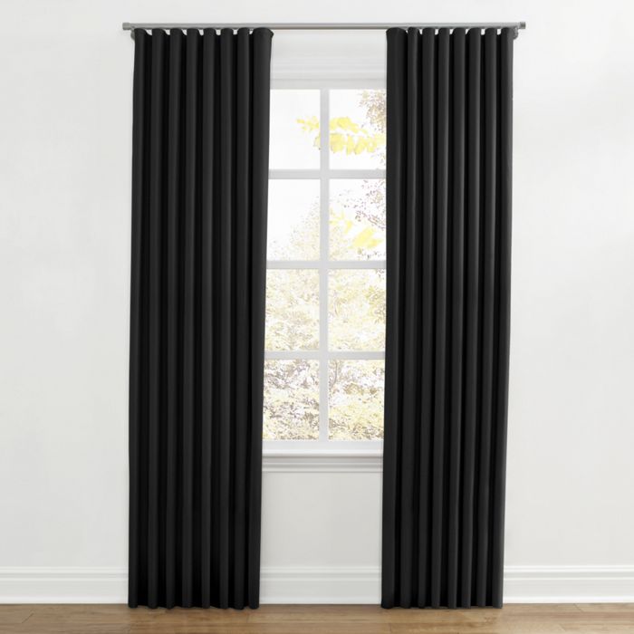 Ripplefold Drapery in Classic Linen - Black