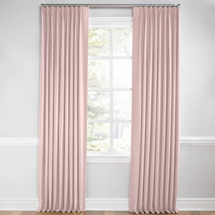 Euro Pleat Drapery in Classic Linen - Blush