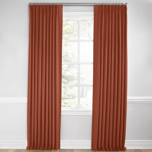 Euro Pleat Drapery in Classic Linen - Canyon