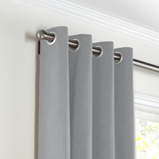 Grommet Drapery in Classic Linen - Cement