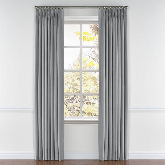 Pinch Pleat Drapery in Classic Linen - Cement