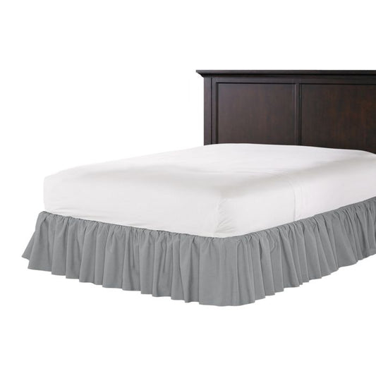 Ruffle Bedskirt in Classic Linen - Cement