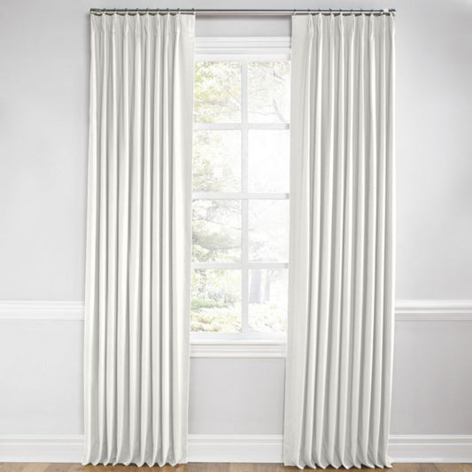Euro Pleat Drapery in Classic Linen - Cloud