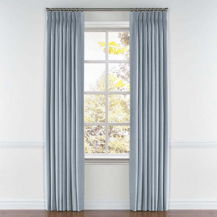 Pinch Pleat Drapery in Classic Linen - Storm