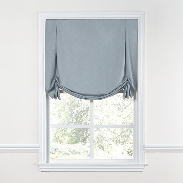Tulip Roman Shade in Classic Linen - Storm