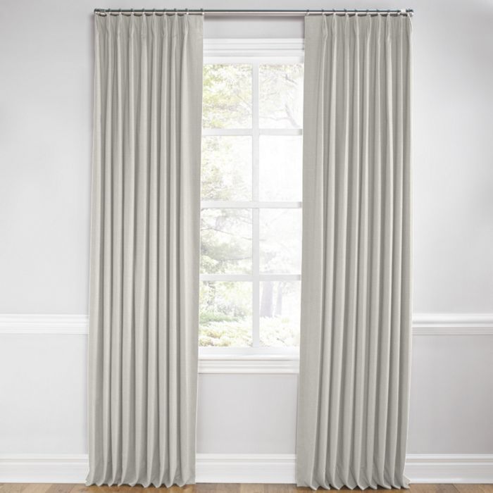 Euro Pleat Drapery in Classic Linen - Heathered Dove