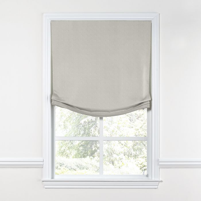 Relaxed Roman Shade in Classic Linen - Heathered Dove