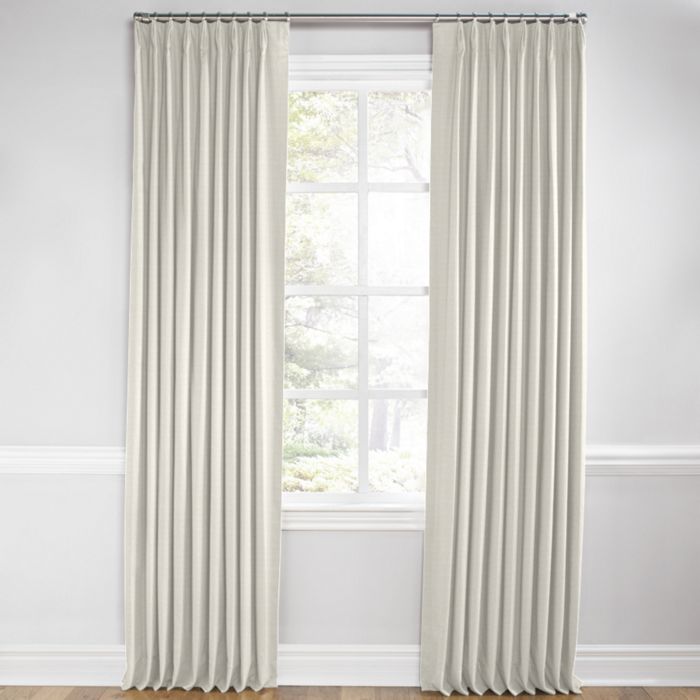 Euro Pleat Drapery in Classic Linen - Heathered Flax
