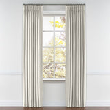 Pinch Pleat Drapery in Classic Linen - Heathered Flax