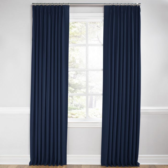 Euro Pleat Drapery in Classic Linen - Ink