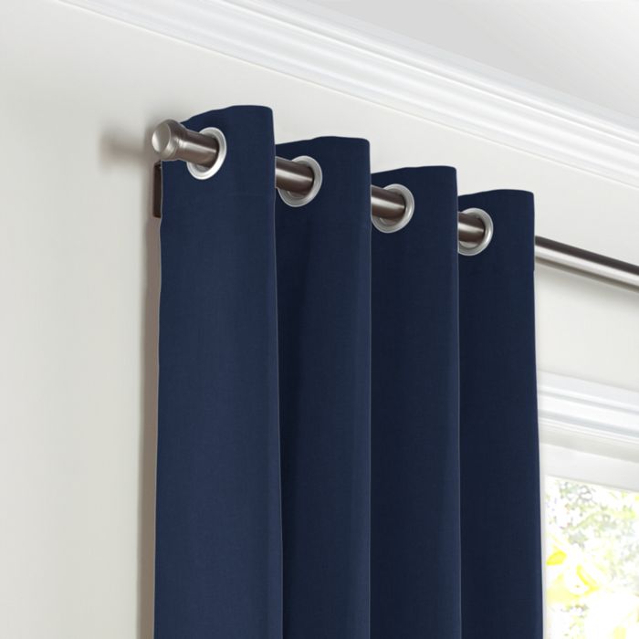 Grommet Drapery in Classic Linen - Ink