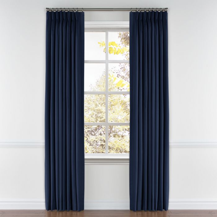 Pinch Pleat Drapery in Classic Linen - Ink