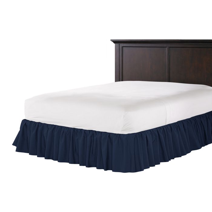 Ruffle Bedskirt in Classic Linen - Ink
