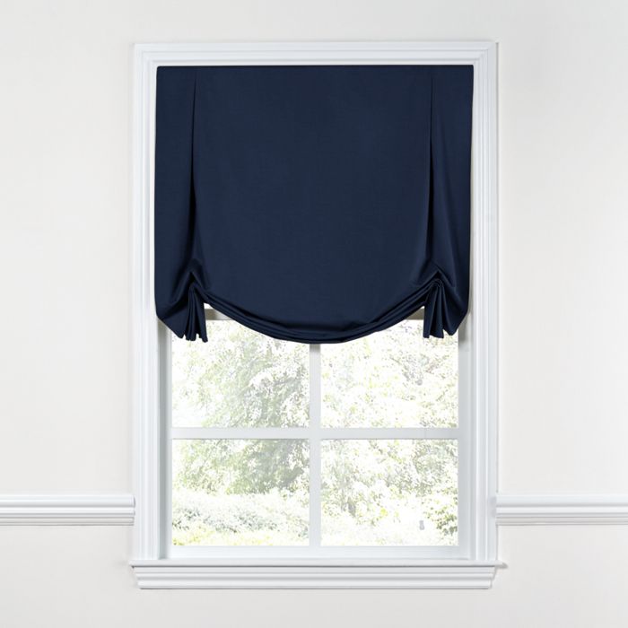 Tulip Roman Shade in Classic Linen - Ink