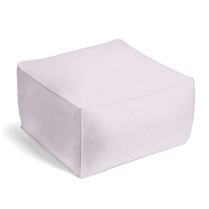 Square Pouf in Classic Linen - Lavender