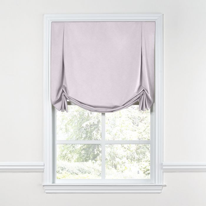 Tulip Roman Shade in Classic Linen - Lavender