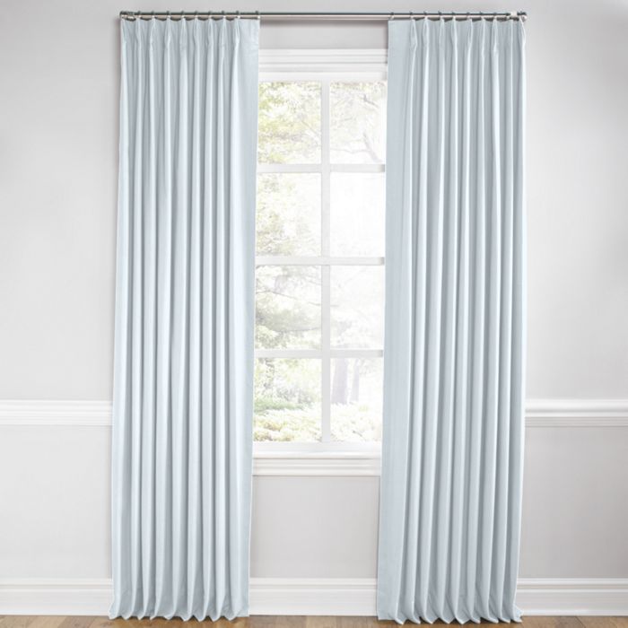 Euro Pleat Drapery in Classic Linen - Mineral