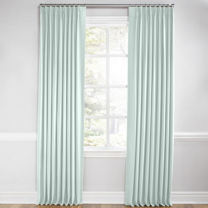 Euro Pleat Drapery in Classic Linen - Mint