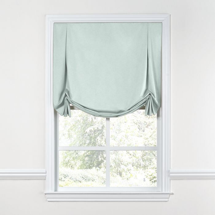Tulip Roman Shade in Classic Linen - Mint