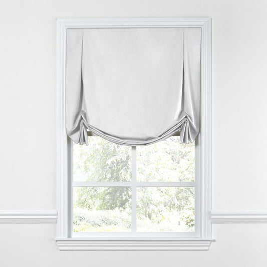 Tulip Roman Shade in Classic Linen - Optic White
