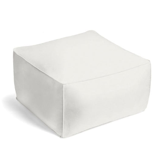 Square Pouf in Classic Linen - Oyster