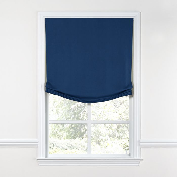 Relaxed Roman Shade in Classic Linen - Patriot
