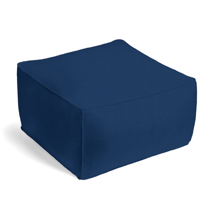 Square Pouf in Classic Linen - Patriot