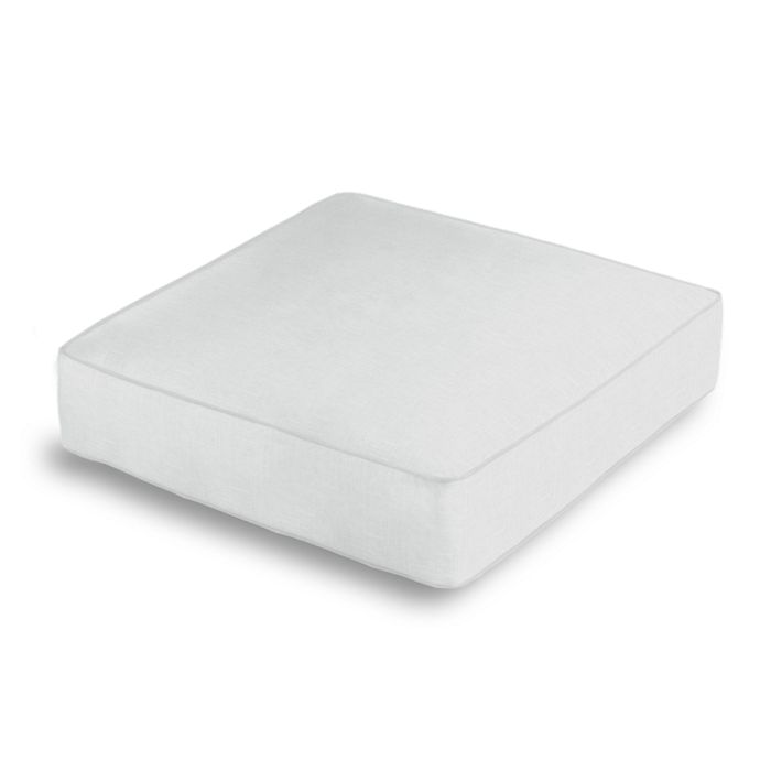 Box Floor Pillow in Classic Linen - Silver