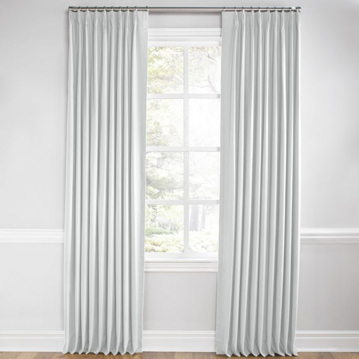 Euro Pleat Drapery in Classic Linen - Silver