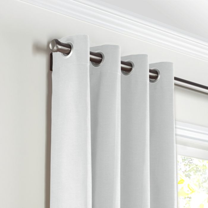 Grommet Drapery in Classic Linen - Silver