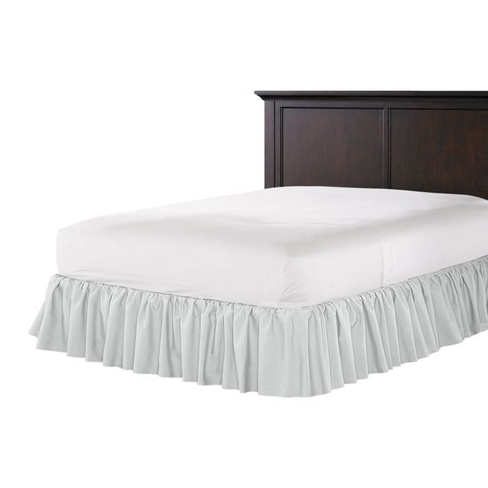 Ruffle Bedskirt in Classic Linen - Silver