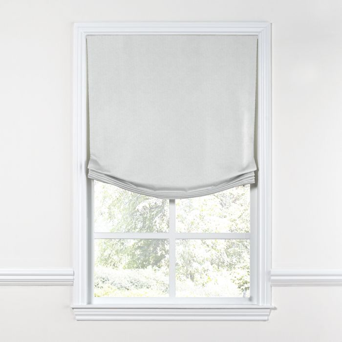 Relaxed Roman Shade in Classic Linen - Silver