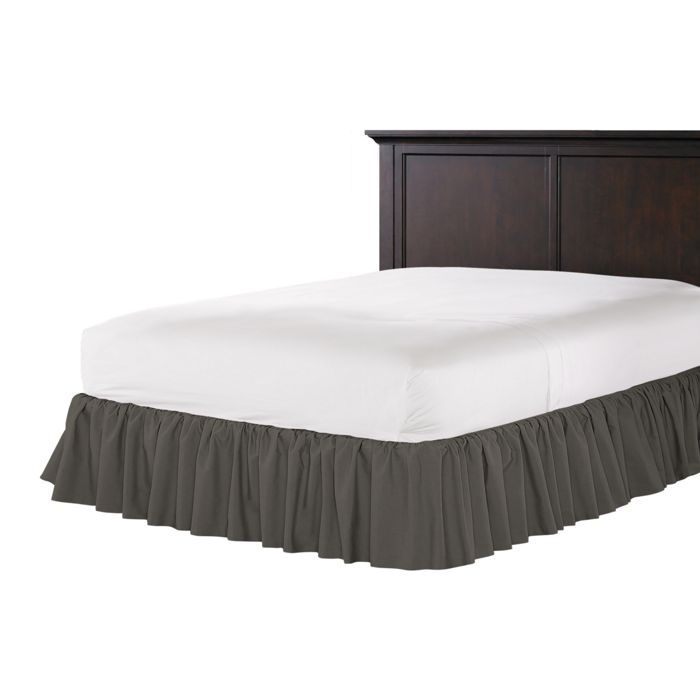 Ruffle Bedskirt in Classic Linen - Smoke
