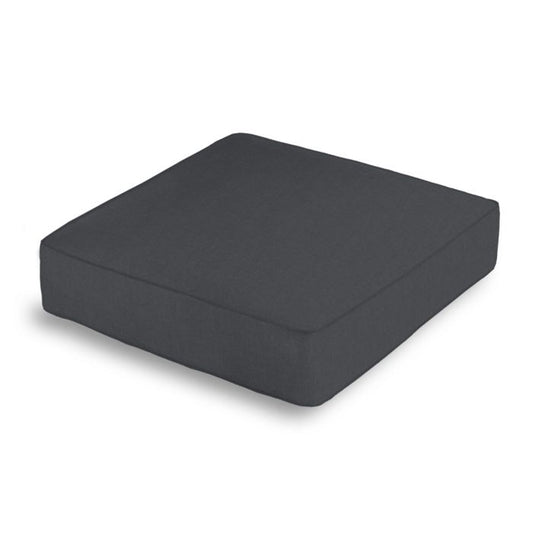 Box Floor Pillow in Classic Linen - Steel