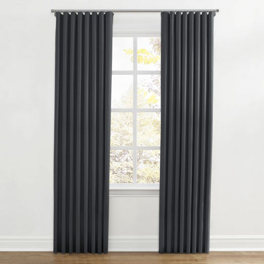 Ripplefold Drapery in Classic Linen - Steel