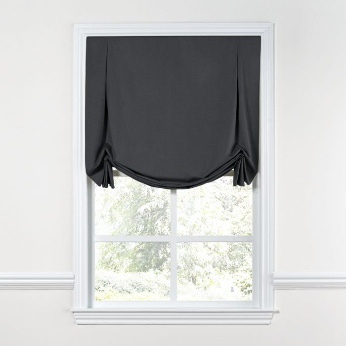 Tulip Roman Shade in Classic Linen - Steel