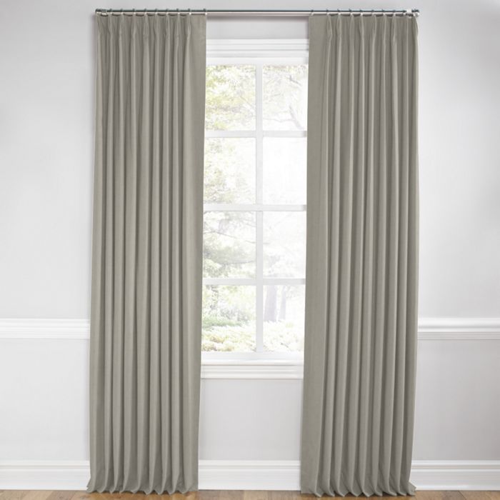 Euro Pleat Drapery in Classic Linen - Stone