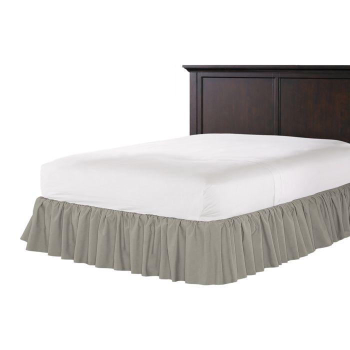 Ruffle Bedskirt in Classic Linen - Stone
