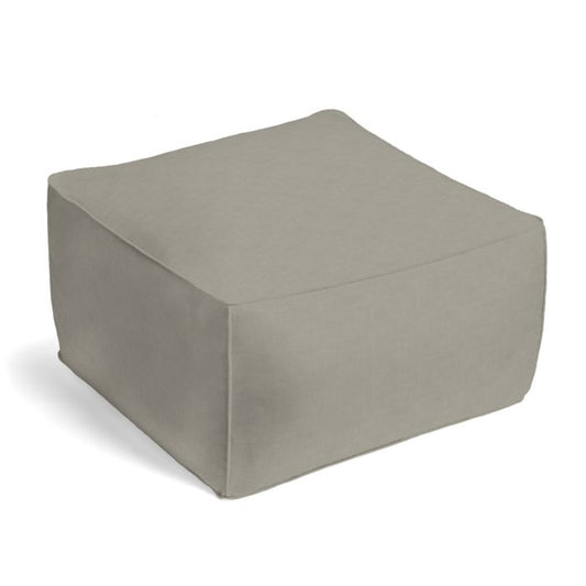 Square Pouf in Classic Linen - Stone